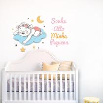 Adesivo de Parede Berço Ursinha Sonhe Alto Minha Pequena Adesivo de Parede Berço Ursinha Sonhe Alto Minha Pequena