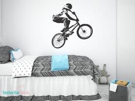 adesivo de parede bicicleta bicicross esporte - Senhorita Decor