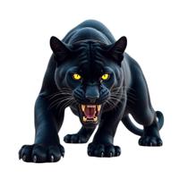 Adesivo de parede Black Panther Fierce Animal PVC autoadesivo