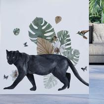 Adesivo de parede Black Panther Lifelike Animal 30x120cm PVC