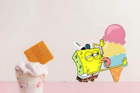 Adesivo De Parede Bob Tomando Sorvete Adesivo De Parede Bob Tomando Sorvete