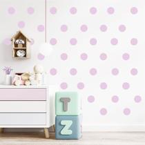 Adesivo de Parede Bolinha 4cm 150 Und Lilás Decoração Adesivo de Parede Bolinha 4cm 150 Und Lilás Decoração