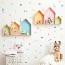 Adesivo De Parede Bolinhas Irregulares tons Pastéis 2m²