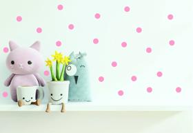 Adesivo de Parede Bolinhas Poás Coloridas Rosa Bebê Adesivo de Parede Bolinhas Poás Coloridas Rosa Bebê
