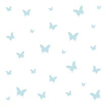 Adesivo de Parede Borboletas Azul Bebê 25un cobrem 1,5m² Adesivo de Parede Borboletas Azul Bebê 25un cobrem 1,5m²