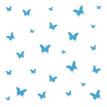 Adesivo de Parede Borboletas Azul Fosco 25un cobrem 1,5m² Adesivo de Parede Borboletas Azul Fosco 25un cobrem 1,5m²