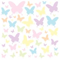 Adesivo de Parede Borboletas Quarto de Menina Aquarela 55un