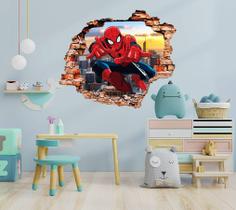 Adesivo De Parede Buraco Falso Homem Aranha Mod07 Adesivo De Parede Buraco Falso Homem Aranha Mod07