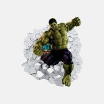 Adesivo de Parede Buraco Falso Recortado 3d Hulk PPDAD006 Adesivo de Parede Buraco Falso Recortado 3d Hulk PPDAD006