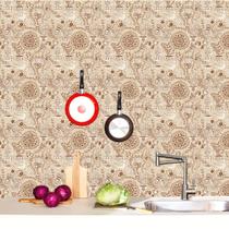 Adesivo de Parede Café Retrô, Fundo de Chá Vinil 310x58cm