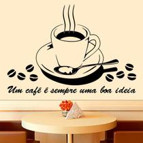Adesivo De Parede Café Uma Boa Ideia-Es 118X83Cm