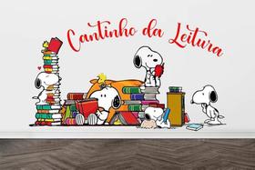 Adesivo de Parede Cantinho da Leitura - Snoopy - Lojinha da Luc Adesivos