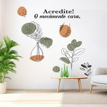 Adesivo de Parede Cantinho Decorativo Acredite o Movimento Cura Adesivo de Parede Cantinho Decorativo Acredite o Movimento Cura