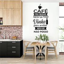 Adesivo de Parede Cantinho do café - Frase café e Vinho Adesivo de Parede Cantinho do café - Frase café e Vinho