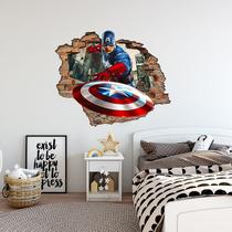 Adesivo de Parede Capitão América Buraco na parede Vingadores