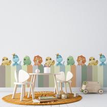 Adesivo De Parede Cerquinha Dinossauros Baby Autocolante Destacável