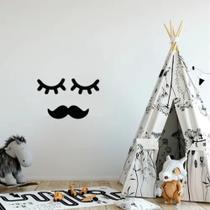 Adesivo De Parede Cilios Bigode Meninas E Meninos Adesivo De Parede Cilios Bigode Meninas E Meninos