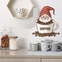 Adesivo de parede Coffee Cup Gnome PVC 29x29cm para cozinha Adesivo de parede Coffee Cup Gnome PVC 29x29cm para cozinha
