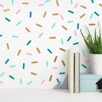 Adesivo de Parede Confetes - Confeitos Granulados 3 cores