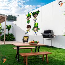Adesivo de Parede Copa do Mundo Torcida Brasil Futebol Decoração Adesivo de Parede Copa do Mundo Torcida Brasil Futebol Decoração