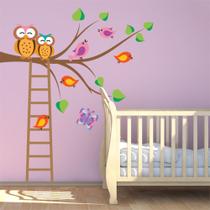 Adesivo de Parede - Corujas e Galho - 217inm