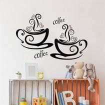 Adesivo de parede Creative Coffee Cup Decalque removível em PVC 30x40cm Adesivo de parede Creative Coffee Cup Decalque removível em PVC 30x40cm