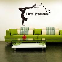 Adesivo de parede Dance Butterfly I Love Gymnastics Self-Adhesive Adesivo de parede Dance Butterfly I Love Gymnastics Self-Adhesive