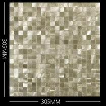 Adesivo De Parede De Painel De Plástico De Metal Mosaico Abstrato Dourado Autoadesivo À Prova D'água