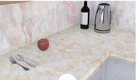 Adesivo De Parede De Vínil Mármore Carrara Brilhante 3mx61cm Para Cozinha Banheiro - Casa Total Decor