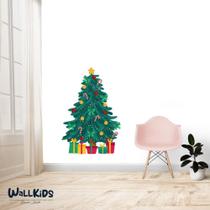 adesivo de parede decoração árvore de natal presente