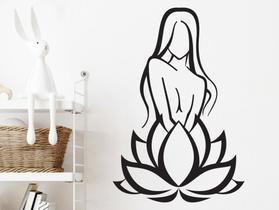 Adesivo de parede decoração de interiores flor lótus Adesivo de parede decoração de interiores flor lótus