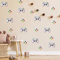 Adesivo de Parede Decoração de Quarto Controles Games Botão Jogos Play Adesivo de Parede Decoração de Quarto Controles Games Botão Jogos Play