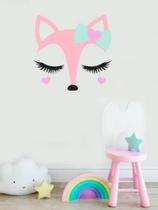 Adesivo De Parede Decoração Infantil Raposa Laço