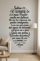 Adesivo de Parede Decoração oração Salmo 23 inspiração para Seu Lar Adesivo de Parede Decoração oração Salmo 23 inspiração para Seu Lar