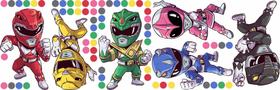 Adesivo de Parede decoração quarto de meninos power rangers desenho luta