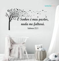 Adesivo De Parede Decoração Religiosa Salmos 23 Biblía