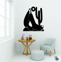 Adesivo de Parede Decorativo Abaporu Artes Preto Colakoala