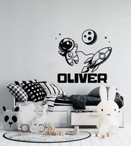 Adesivo de parede decorativo astronauta infantil