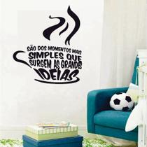Adesivo de Parede Decorativo Café Coffe Frases Ideias