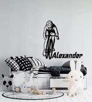 Adesivo de parede decorativo ciclismo, bicicleta