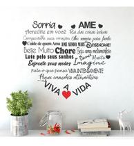 Adesivo De Parede Decorativo Coração Cheio De Conselhos