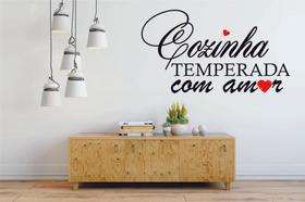 Adesivo de Parede Decorativo Cozinha Tempera Com Amor C2031
