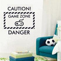 Adesivo de Parede Decorativo Danger Game Zone Caution C2153