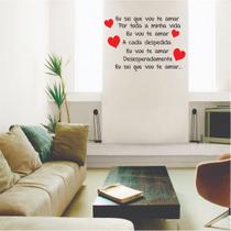 Adesivo De Parede Decorativo Decal Eu Sei Que Vou Te Amar...