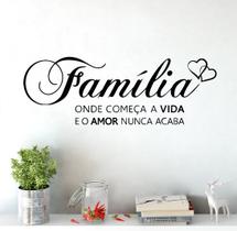 Adesivo De Parede Decorativo Decal Frase Família Com Amor Adesivo De Parede Decorativo Decal Frase Família Com Amor