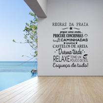 Adesivo De Parede Decorativo Dekal Regras Da Praia Adesivo De Parede Decorativo Dekal Regras Da Praia