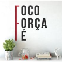 Adesivo De Parede Decorativo Foco, Força E Fé Adesivo De Parede Decorativo Foco, Força E Fé