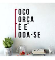 Adesivo De Parede Decorativo Foco, Força, Fé E Fod@-se Adesivo De Parede Decorativo Foco, Força, Fé E Fod@-se