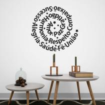 Adesivo De Parede Decorativo Frase Amor, Paz, Gratidão... Adesivo De Parede Decorativo Frase Amor, Paz, Gratidão...
