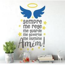 Adesivo De Parede Decorativo Frase Baby Oração Com Asas AZUL